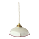 suspension in white pleated opaline and burgundy edging from the 1950s