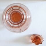 Pink molded glass decanter, Luminarc