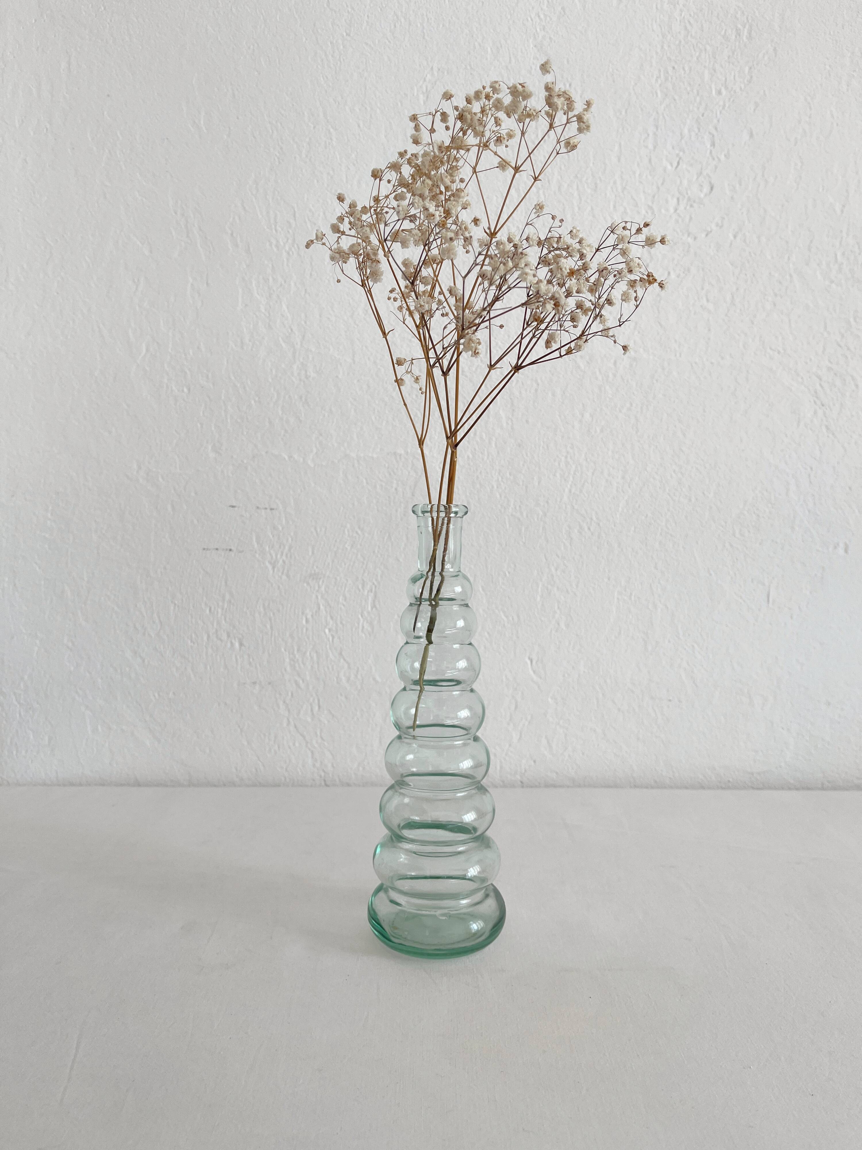 Vintage glass soliflore bottle vase