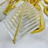 Italian Modern pair of brass ceiling lamps by Zero Quattro. 1970s