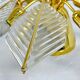 Italian Modern pair of brass ceiling lamps by Zero Quattro. 1970s