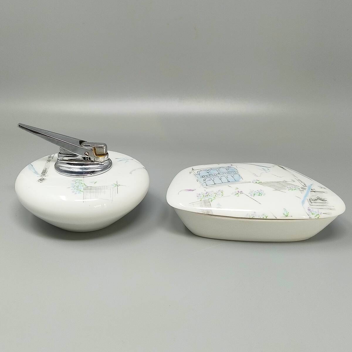 1960s Smoking Set in Ceramic by Rosenthal. Made in Germany
