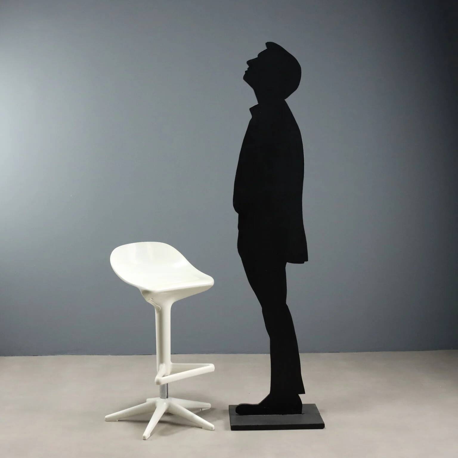 Kartell Spoon stool, vintage design, Antonio Citterio, 2000s