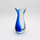 Murano Sommerso Two-Coloured Cobalt Blue Vase Sculpture