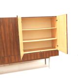 Large vintage rosewood sideboard with 6 doors from the 1960s