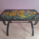 Ceramic coffee table from Quimper signed by Youen.