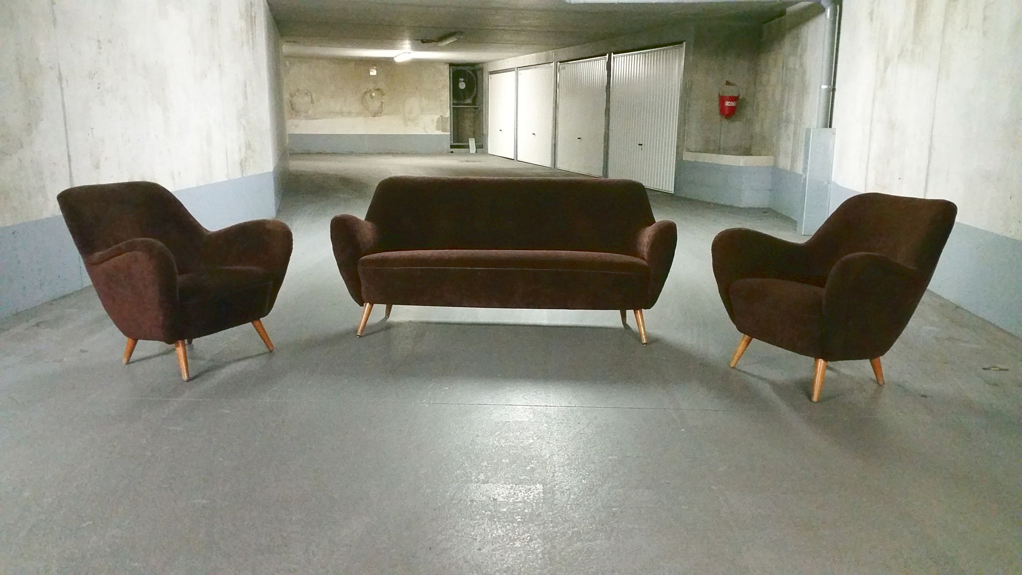 Lounge sofa 2 armchairs organic year 50