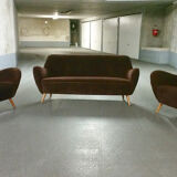 Lounge sofa 2 armchairs organic year 50