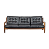Midcentury leather lounge sofa 1960s