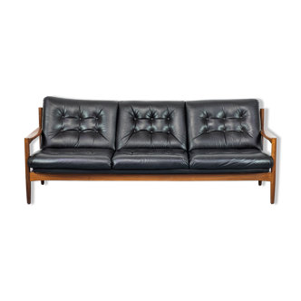 Midcentury leather lounge sofa 1960s