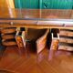 Secretaire commode a cylindre en bois verni