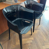 "Papyrus" black armchairs designed by Ronan and Erwan Bouroullec.