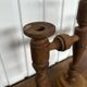 Scandinavian candlestick / candelabra in turned wood from the 50s/60s