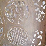 Openwork brass top. China 19 century. 12 sides. Asian art.