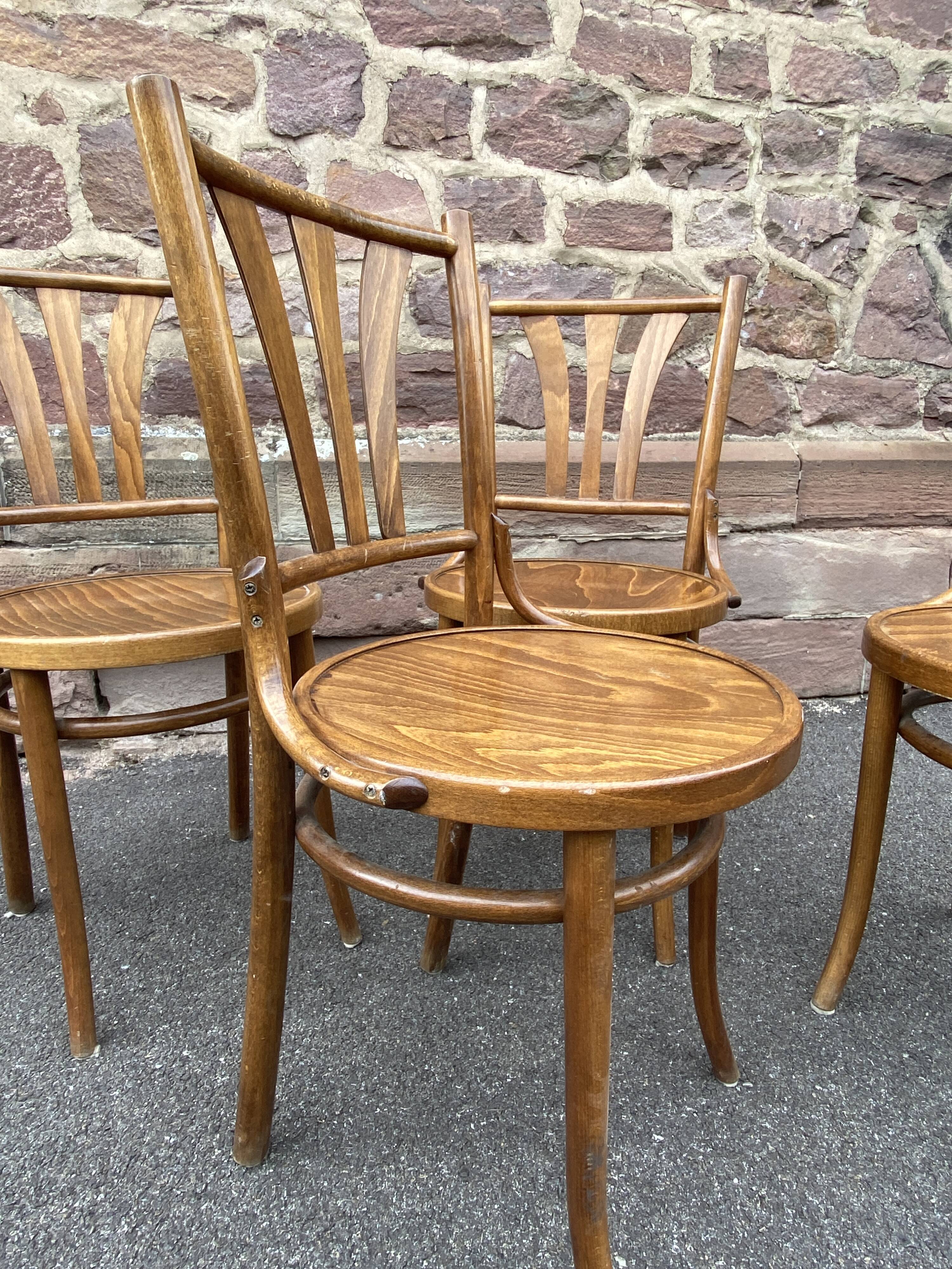 4 vintage bistro chairs
