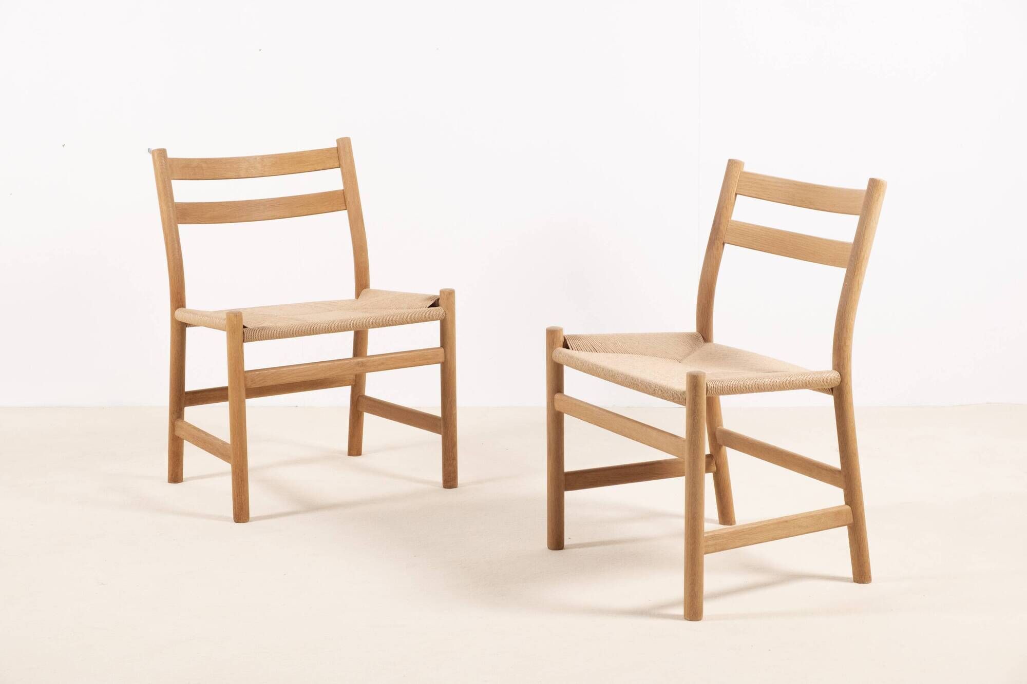 6x Hans J. Wegner CH47 in Soaped Oak, Carl Hansen & Søn 1975