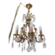 20th century gilded bronze cage chandelier with tassels