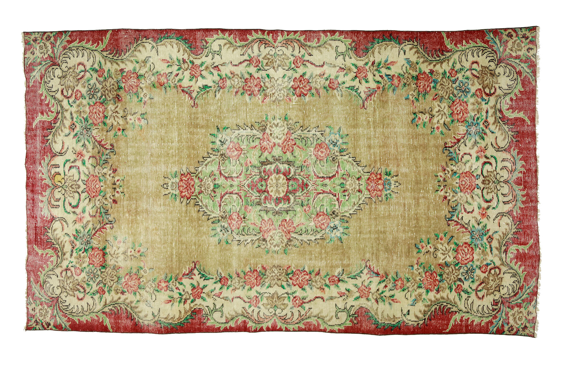 Anatolian handmade vintage rug 274 cm x 163 cm