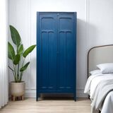 1940s Parisian blue paneled wardrobe