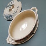Earthenware saucer with its lid