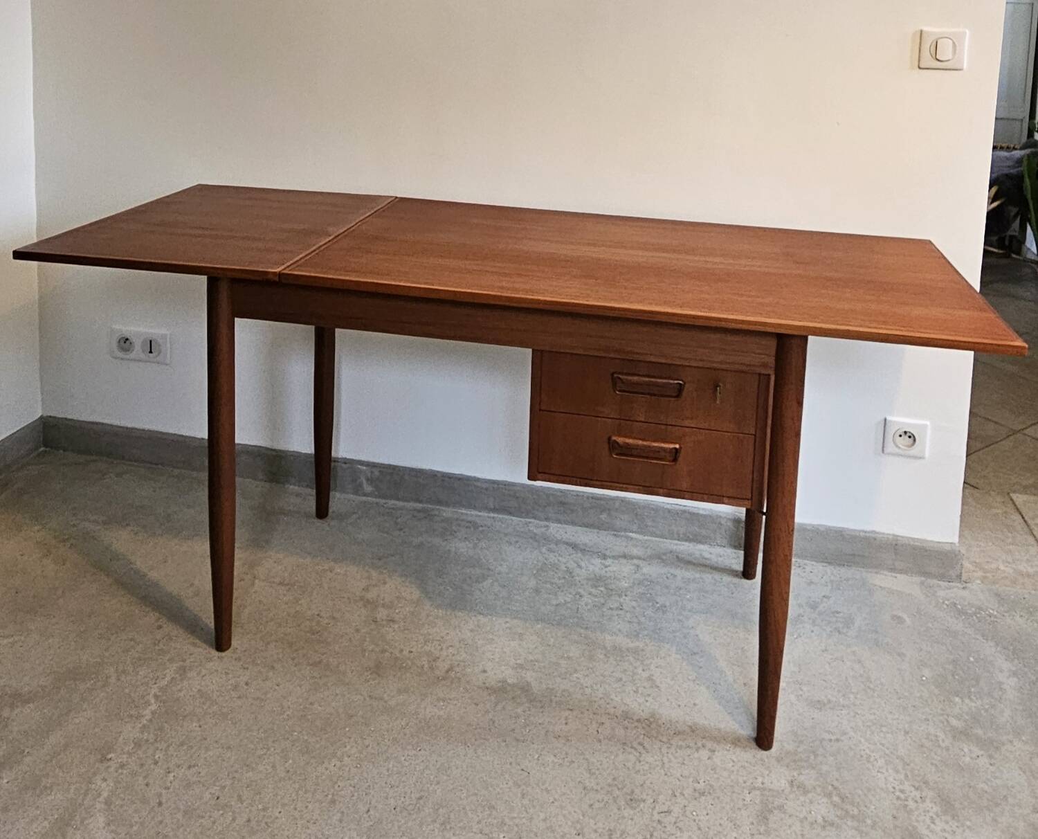 Gunnar Nielsen Tibergaard desk 1960 vintage Scandinavian teak