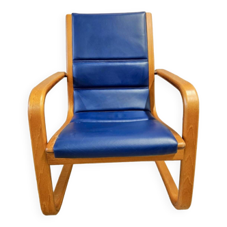 Fauteuil scandinave en bois courbé par Yngve Ekstorm