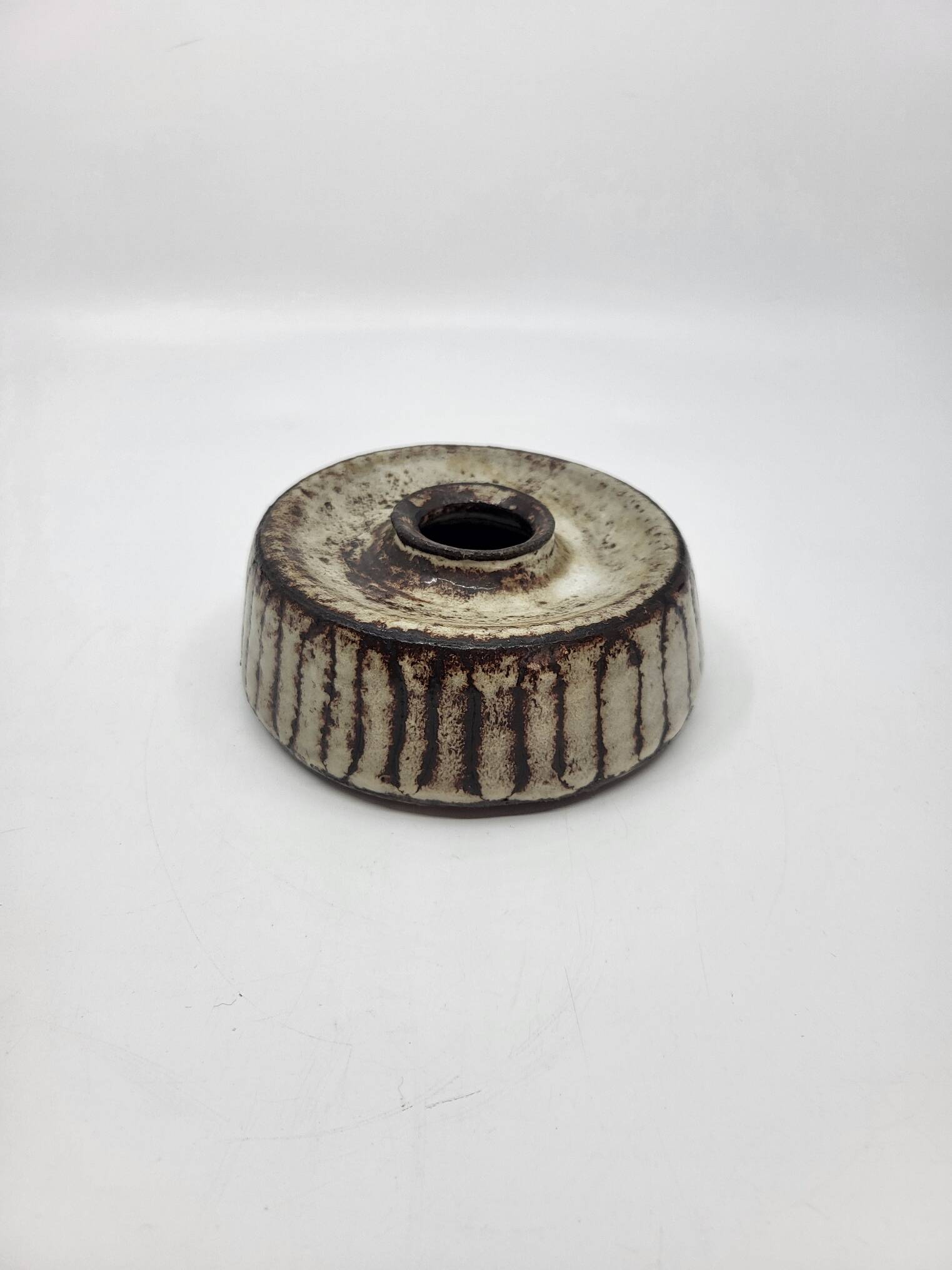 Brutalist style ceramic stoneware vase