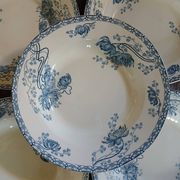 6 antique deep plates in ironstone