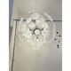 Contemporary Chromed Sputnik Chandelier With Venied-White "Alabastro" Muran