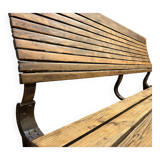Industrial style metal and wood bench