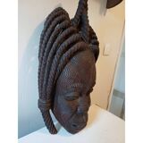 African wooden mask from Ivory Coast, Baoulé