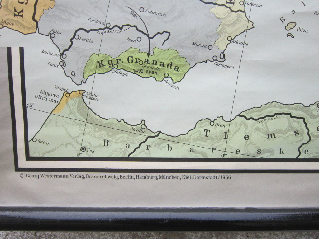 Grande carte scolaire allemande Westermann