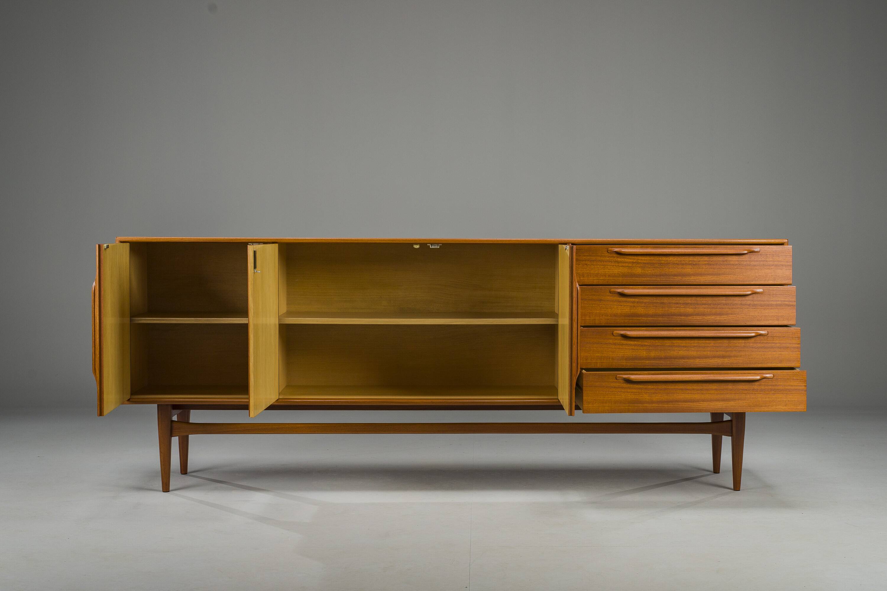 Mid-Century Type 214 Sideboard in Teak by Heinrich Riestenpatt for RT Möbel