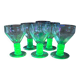 Wine glasses with ouraline feet