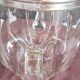 Twisted moulded glass bistro champagne bucket with a silver metal collar.