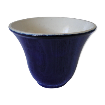 Vase ceramique art deco bleu nuit Andre Baumann