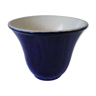 Vase ceramique art deco bleu nuit Andre Baumann