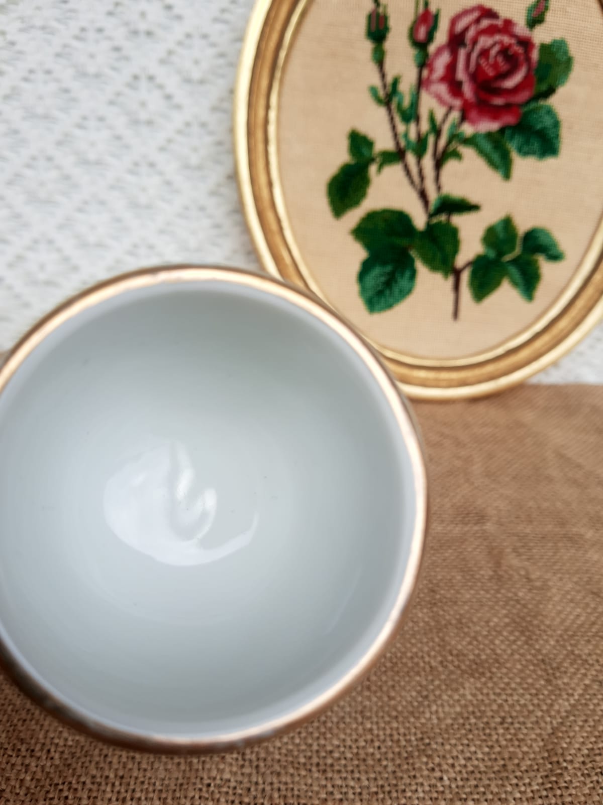 Old Berry egg cup high porcelain France vintage