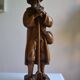 Large wooden sculpture of a man with his grain shovel 52 cm