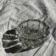 Small glass ashtray in the shape of a flower France Reims Brand MO