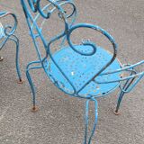 Old wrought iron garden furniture