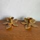 Pair of vintage brass candle holders