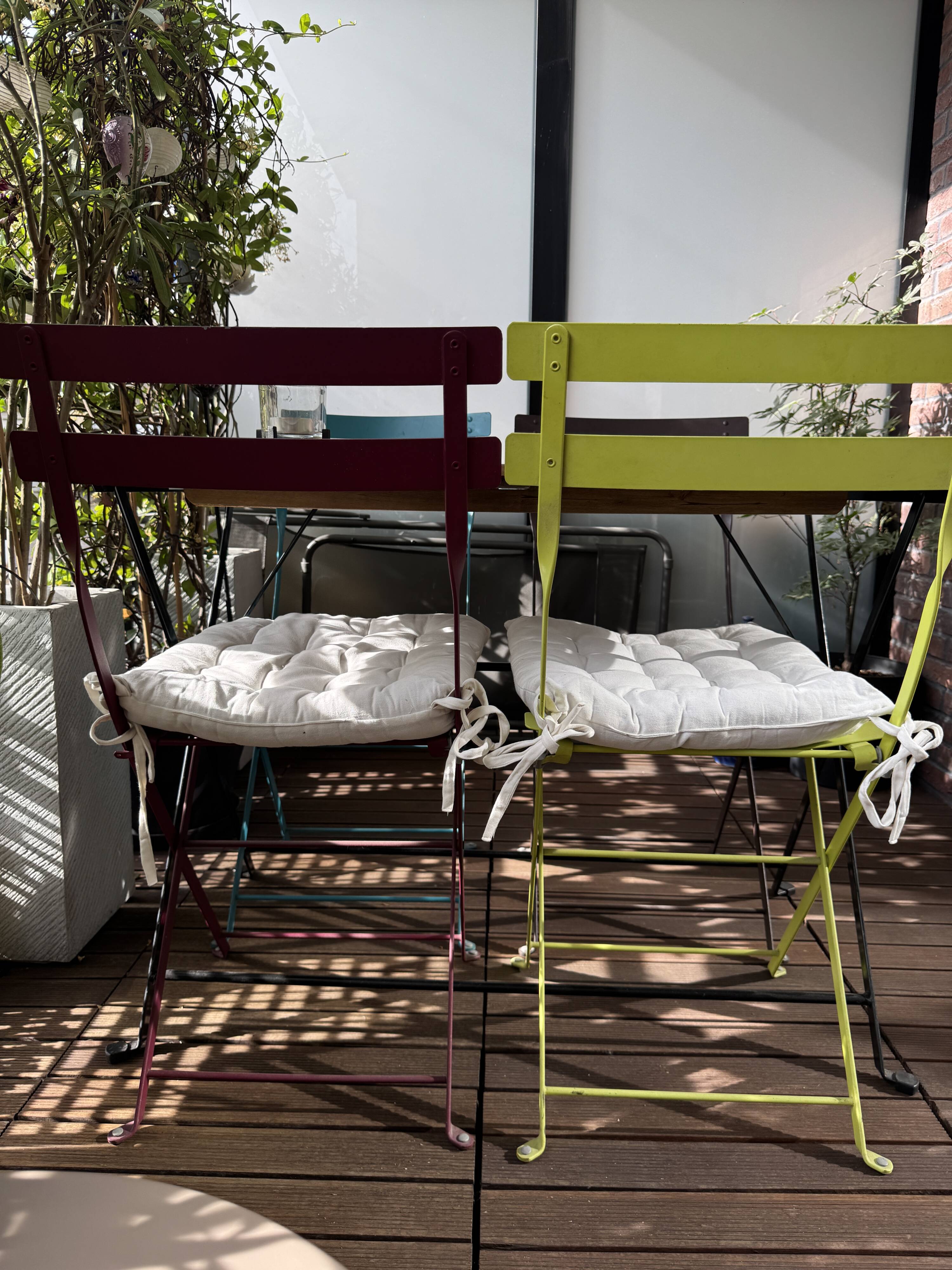 Fermob garden furniture and IKEA table.