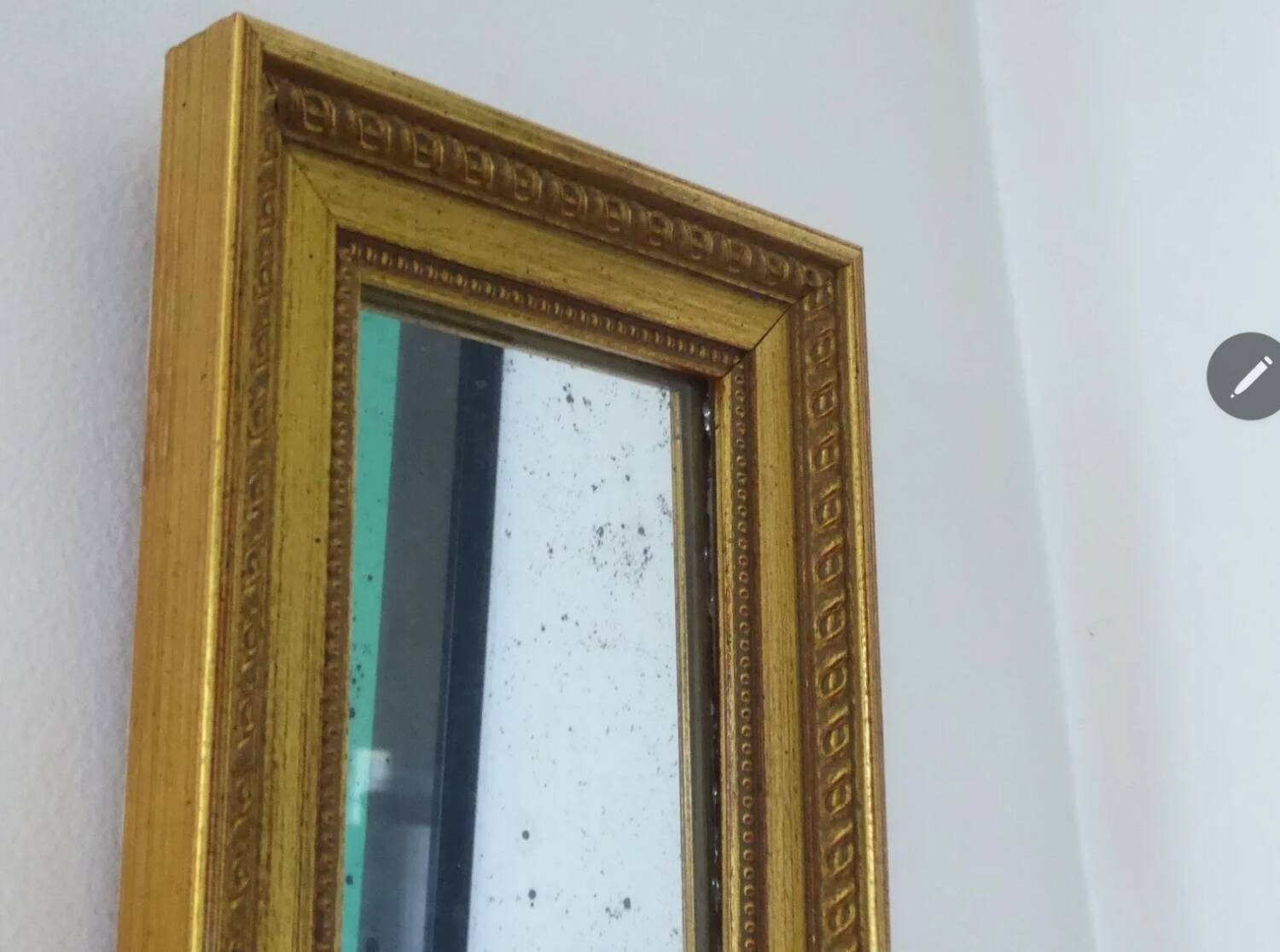 Small mercury mirror Wooden frame