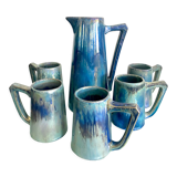 Rambervillers stoneware pitcher and cups