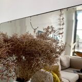 Large octagonal beveled mirror