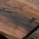 70s walnut coffee table
