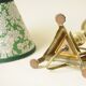Brass Floor Lamp - Green Liberty Flower Shade