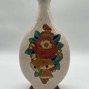 Art deco vase in longwy enamels
