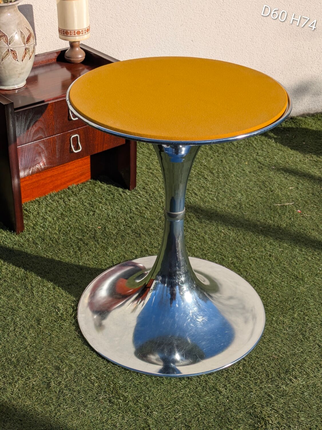 Oval dining table & 6 Gastone Rinaldi vintage chairs Roche Bobois